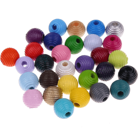 Grooved beads in 10 mm: 5 pieces/package