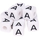 500 Kunststoff-Buchstabenwürfel in 10 mm – weiß : A