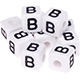 500 Kunststoff-Buchstabenwürfel in 10 mm – weiß : B