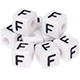 500 Kunststoff-Buchstabenwürfel in 10 mm – weiß : F