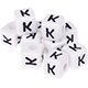 500 Kunststoff-Buchstabenwürfel in 10 mm – weiß : K