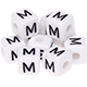 500 Kunststoff-Buchstabenwürfel in 10 mm – weiß : M