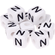 500 Kunststoff-Buchstabenwürfel in 10 mm – weiß : N