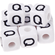 500 Kunststoff-Buchstabenwürfel in 10 mm – weiß : Q