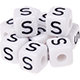 500 Kunststoff-Buchstabenwürfel in 10 mm – weiß : S