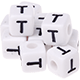 500 plastic letter cubes in 10 mm – white : T
