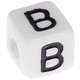 Kunststoff-Buchstabenwürfel in 10 mm – weiß, nach Wahl : B