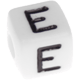 Kunststoff-Buchstabenwürfel in 10 mm – weiß, nach Wahl : E
