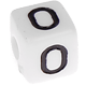 Kunststoff-Buchstabenwürfel in 10 mm – weiß, nach Wahl : O