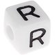 Kunststoff-Buchstabenwürfel in 10 mm – weiß, nach Wahl : R