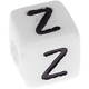 Kunststoff-Buchstabenwürfel in 10 mm – weiß, nach Wahl : Z