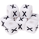 500 Kunststoff-Buchstabenwürfel in 10 mm – weiß : X