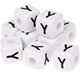 500 Kunststoff-Buchstabenwürfel in 10 mm – weiß : Y