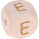 Lasergravierte Buchstabenwürfel in 10 mm – roh : E