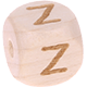 Lasergravierte Buchstabenwürfel in 10 mm – roh : Z