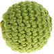 Häkelperlen in 18 mm : Gelbgrün