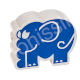 Motivperle: Elefant : Mittelblau