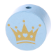 Motif bead: crown : Baby blue