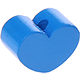 Motivperle: Mini-Herz : Mittelblau
