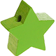 Motivperle: Stern mit 17-mm-Durchmesser : Gelbgrün