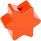 Motivperle: Stern mit 6 Zacken & 18-mm-Durchmesser : Orange