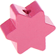 Motivperle: Stern mit 6 Zacken & 18-mm-Durchmesser : Pink