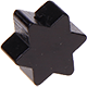 Motivperle: Stern mit 6 Zacken & 18-mm-Durchmesser : Schwarz