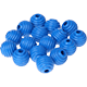 Grooved beads in 10 mm: 5 pieces/package : medium blue