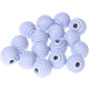 Rillenperlen in 10 mm: 30 Stück/Packung : Pastellblau