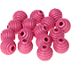 Rillenperlen in 10 mm: 5 Stück/Packung : Pink