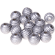 Rillenperlen in 10 mm: 5 Stück/Packung : Silber